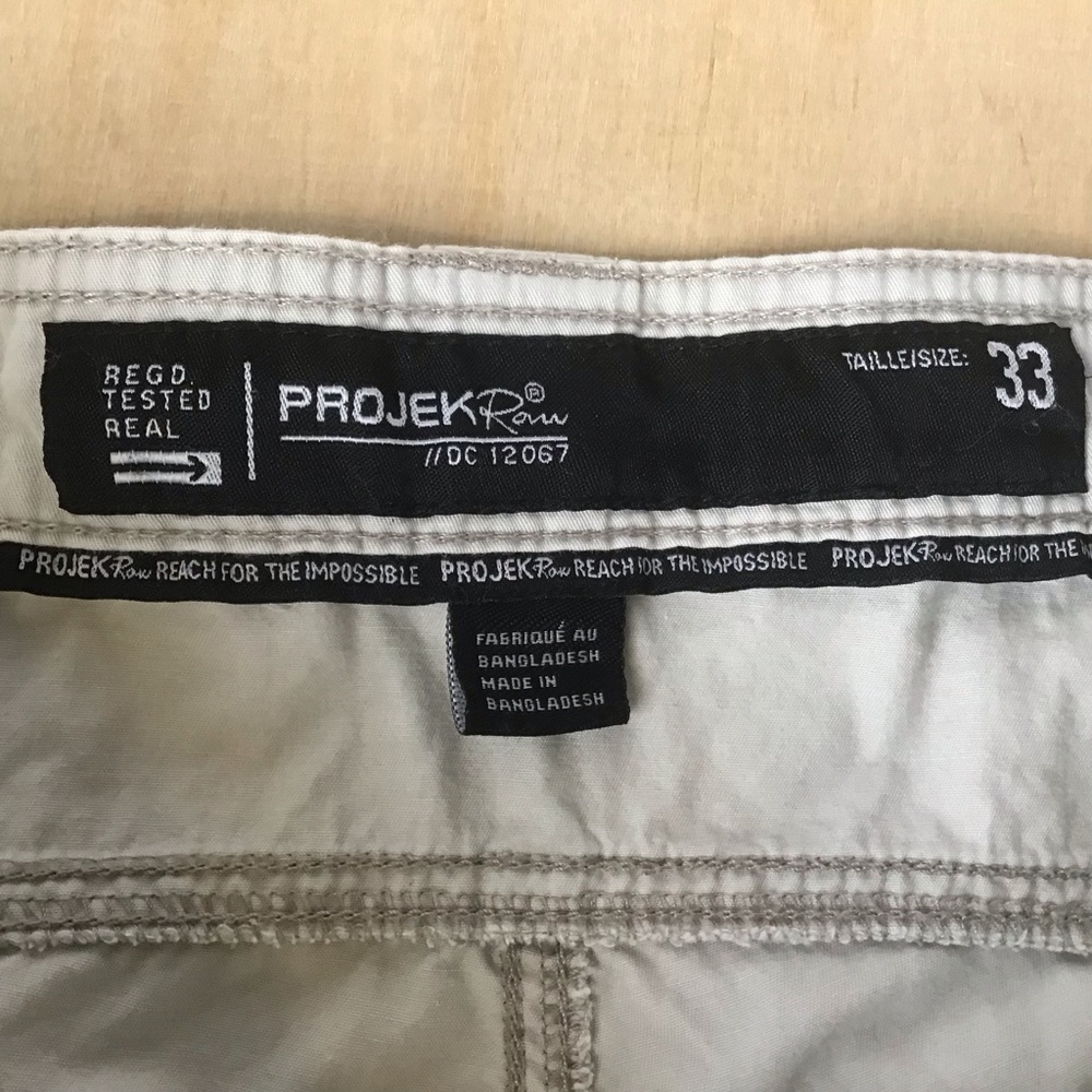 Projek Raw Mens Outdoor Cargo Shorts Sz 33 Hiking Casual - Picture 2 of 8
